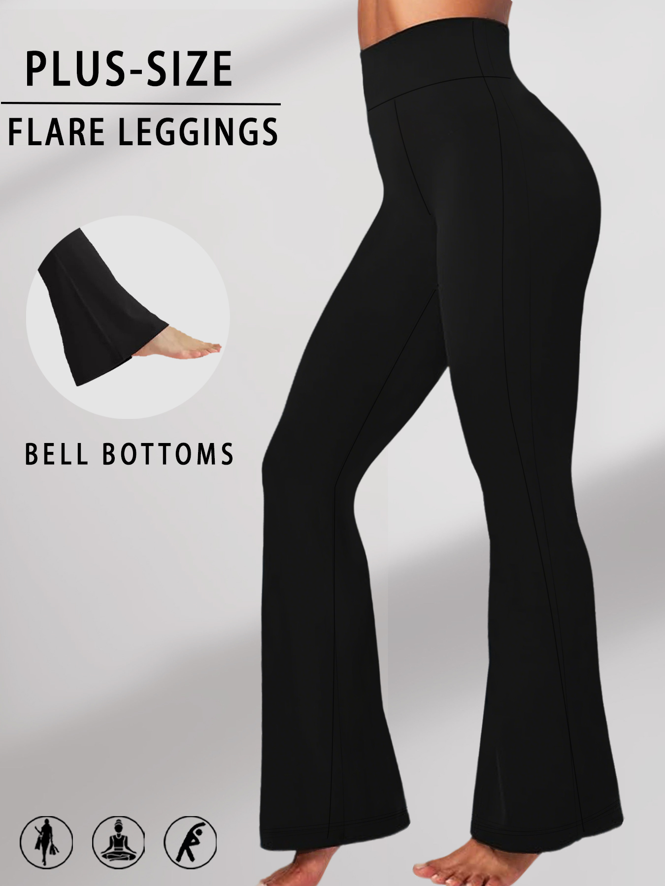 Yoga Fitness Plus - Plus Size Women's Super Soft Flare