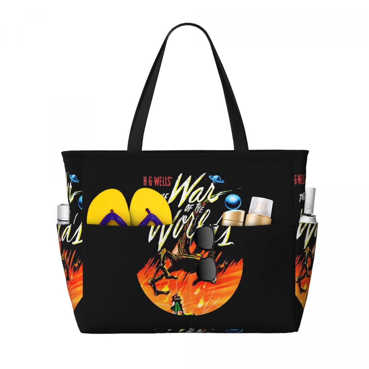 Yoga Fitness World - War Of The Worlds Beach Tote