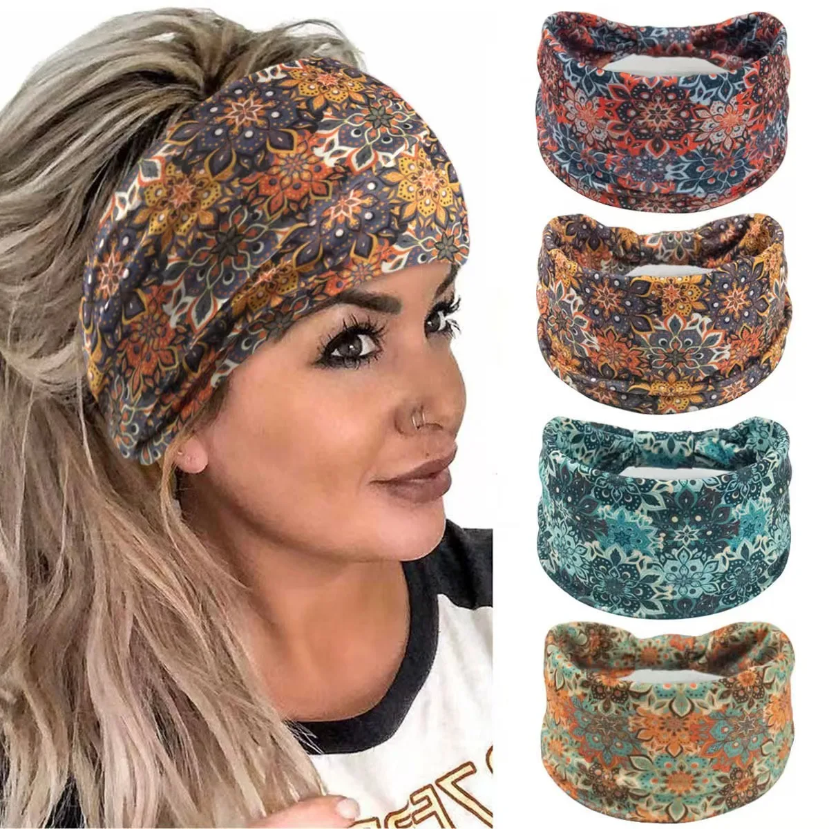 Yoga Fitness Band - 🌸Boho Mandala Flower Headband | Wide