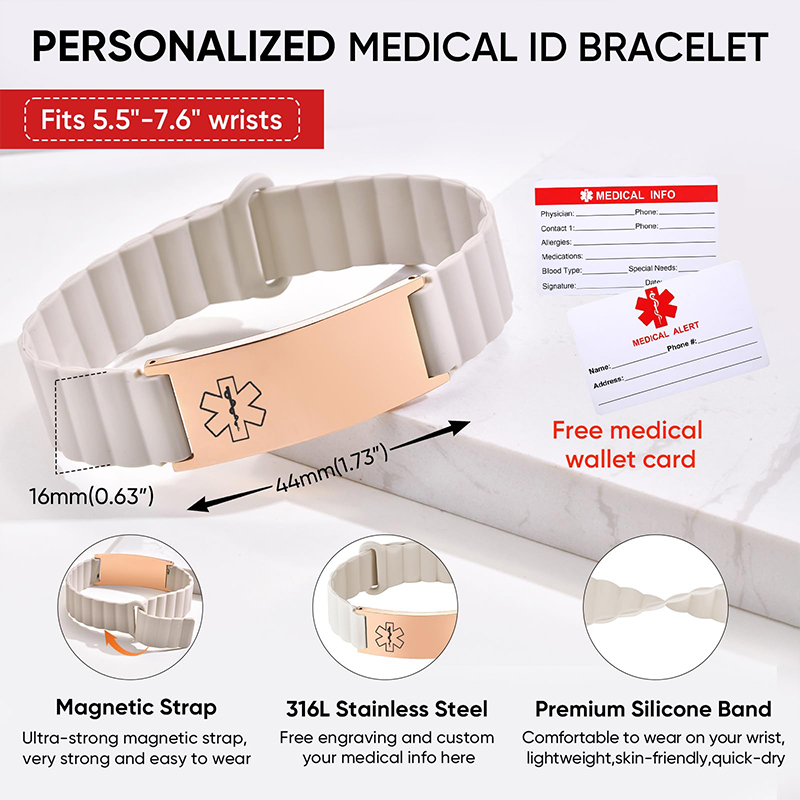 Custom Medical ID Bracelet for - đánh giá và giá Fitness Tracker Band