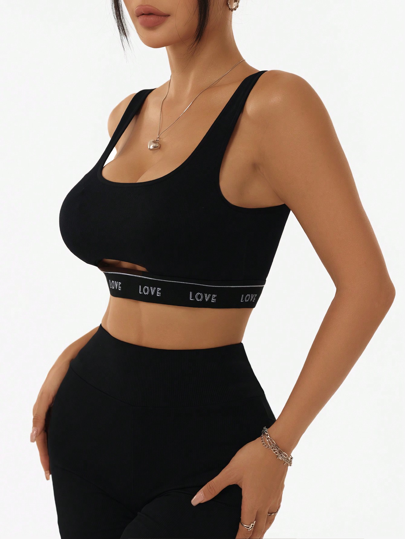 Women Ribbed U Neck Sports Bra - đánh giá và giá Yoga Fitness Band
