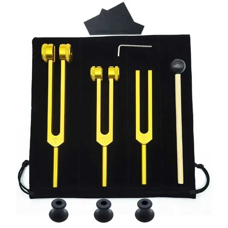 3PCS Tuning Fork Set 128 256 5 - đánh giá và giá Yoga Y Fitness