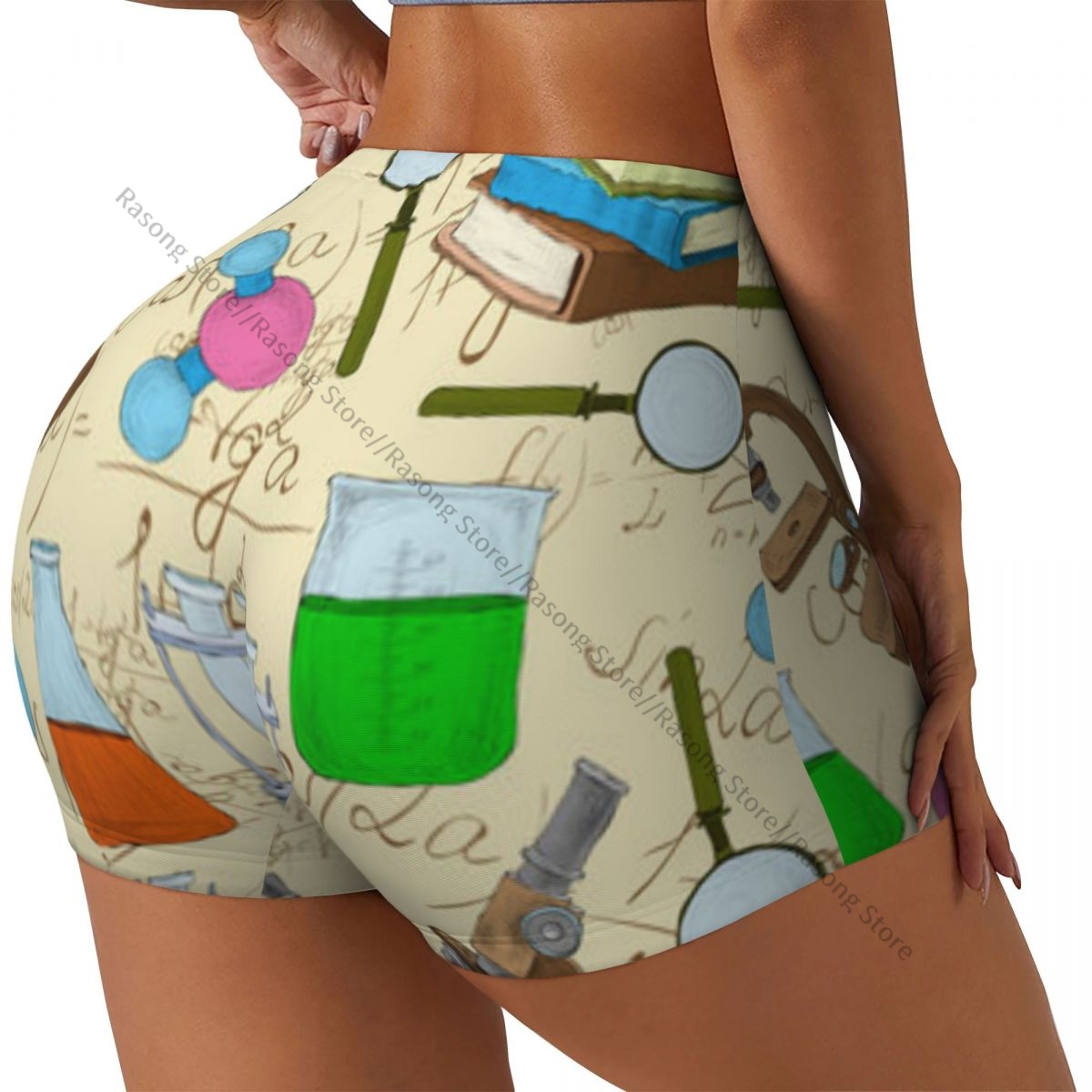 Women's Yoga Shorts Colorful S - đánh giá và giá Yoga Fitness Drawing