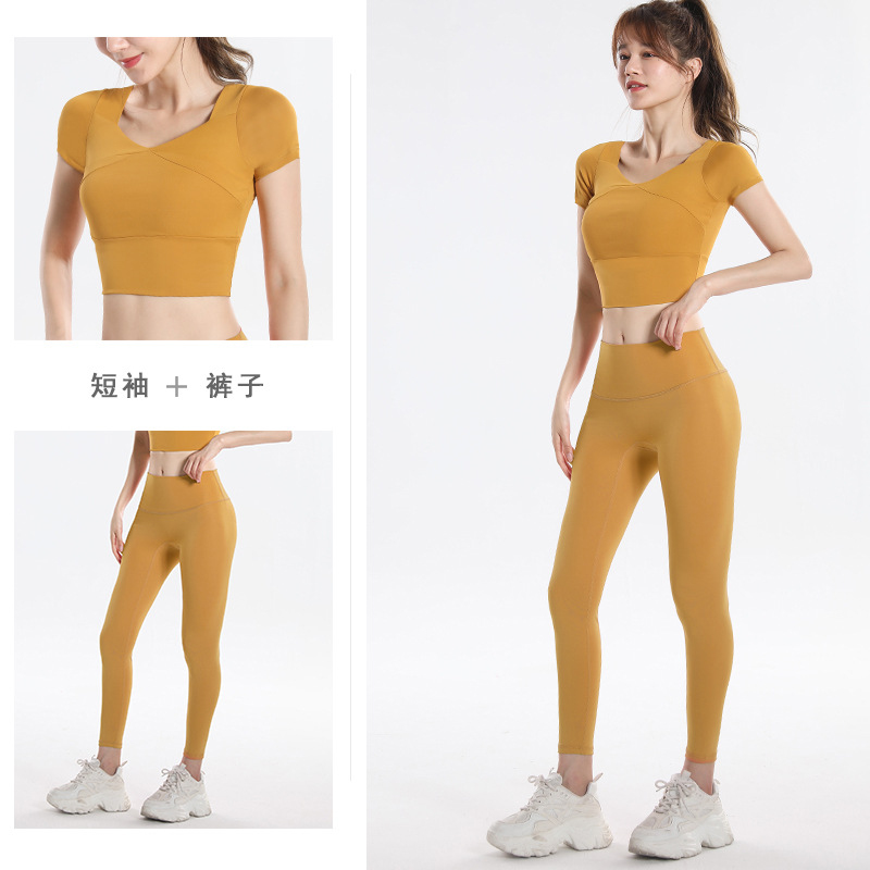 Quick Dry Set Sports Top With  - đánh giá và giá Yoga Fitness Yoga