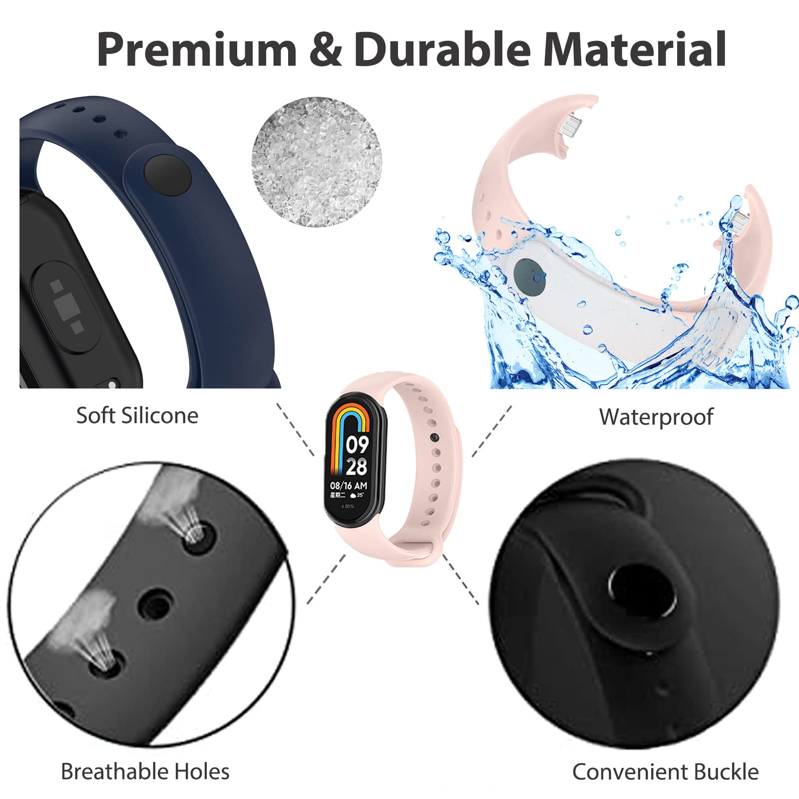 Bracelet for Mi band 8 Strap S - đánh giá và giá Fitness Tracker Band