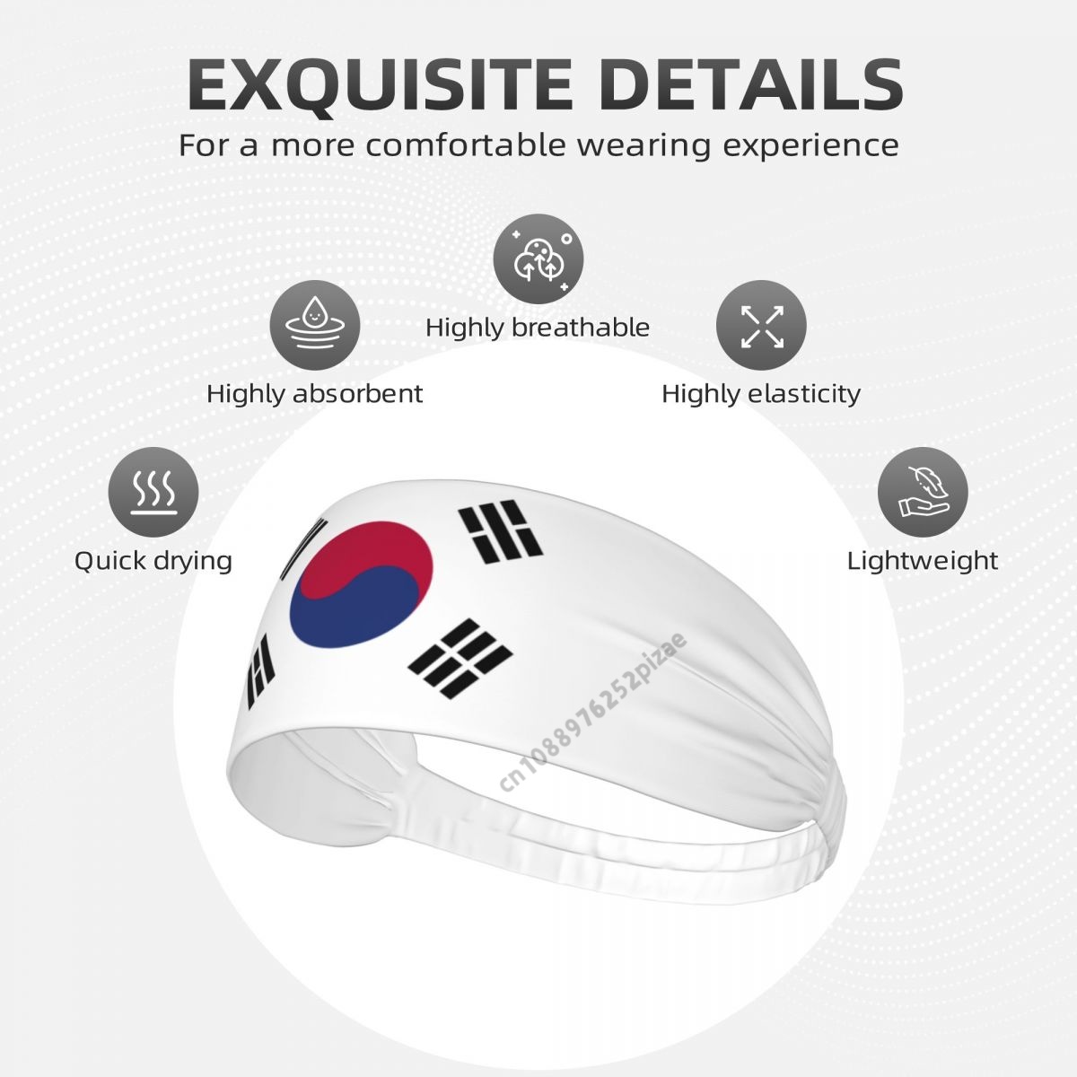 South Korea Flag Men Women Ban - đánh giá và giá Yoga Fitness Band